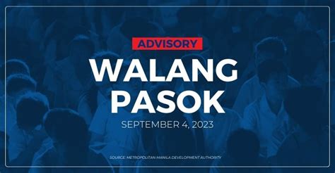 walang pasok september 4 2023